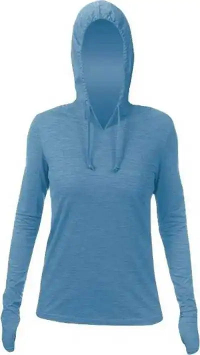 Anetik Wsbrzh0 Women’s Breeze Tech Hooded T-shirt - Bahama Heathered