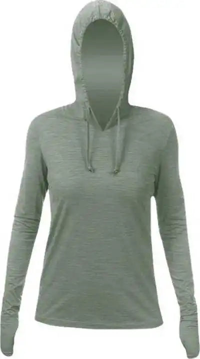 Anetik Wsbrzh0 Women’s Breeze Tech Hooded T-shirt - Dark Olive Heathered