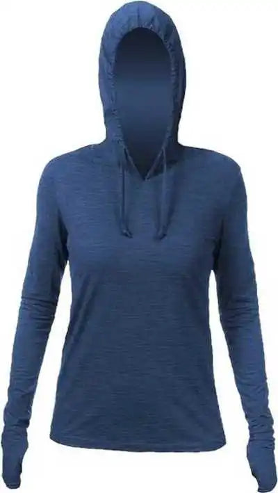 Anetik Wsbrzh0 Women’s Breeze Tech Hooded T-shirt - Navy Heathered