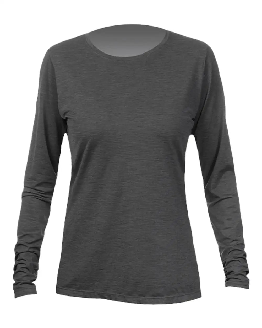 Anetik Wsbrzl0 Women’s Breeze Tech Long Sleeve T-shirt - Charcoal Heathered - Dark Gray / Xs