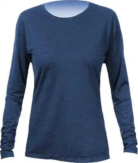 Anetik Wsbrzl0 Women’s Breeze Tech Long Sleeve T-shirt - Navy Heathered