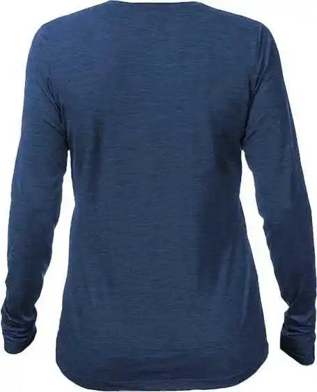 Anetik Wsbrzl0 Women’s Breeze Tech Long Sleeve T-shirt - Navy Heathered
