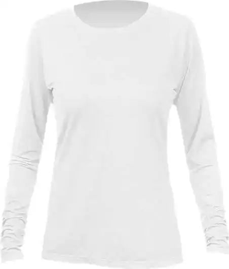 Anetik Wsbrzl0 Women’s Breeze Tech Long Sleeve T-shirt - White Heathered