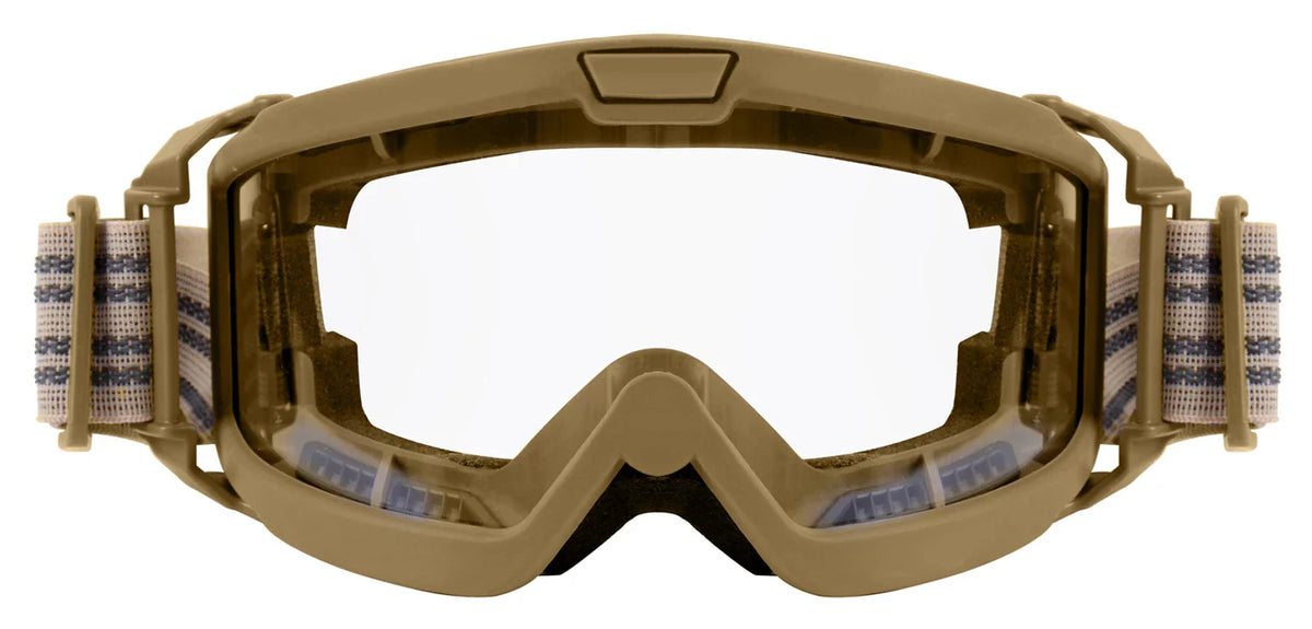 Ansi Rated Otg Goggles - Coyote Brown / Clear