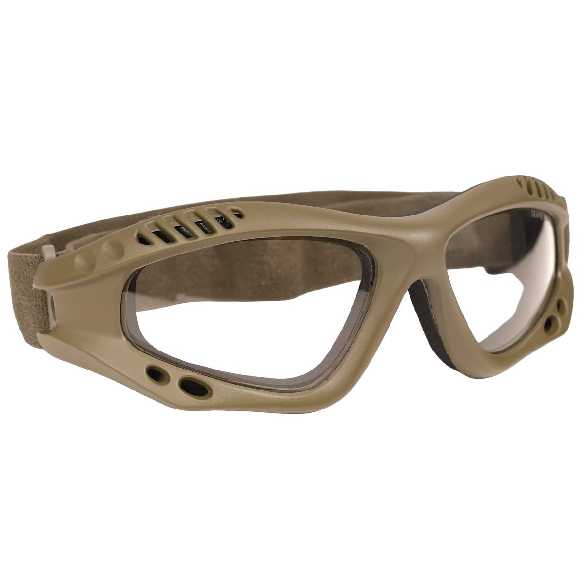 Ansi Rated Tactical Goggles - Coyote Brown / Clear