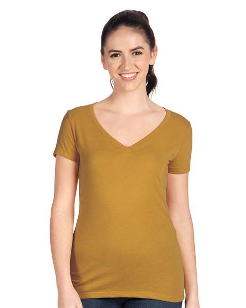 Antique Gold Women&#39;s Ideal V-Neck T-Shirt - 1540