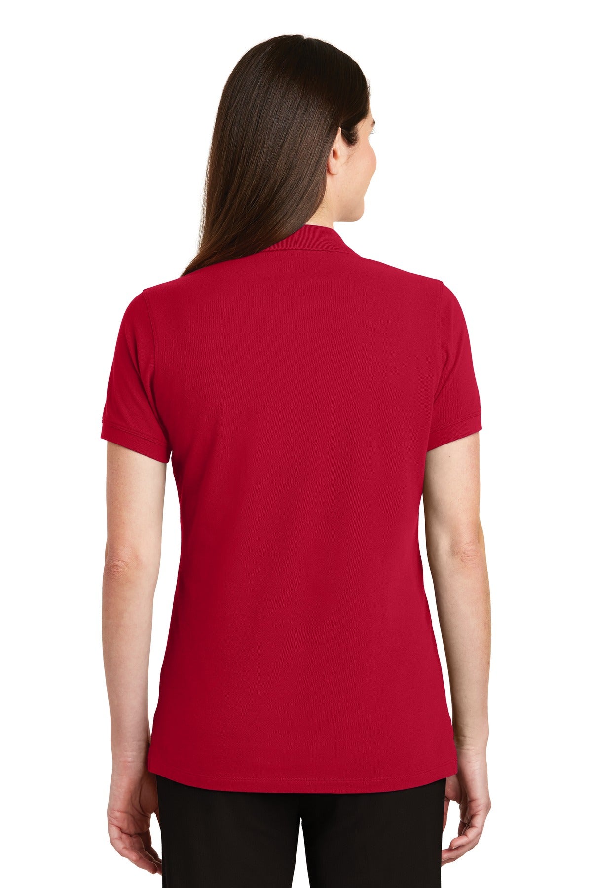 Apple Red Port Authority Women's EZCotton Polo. LK8000