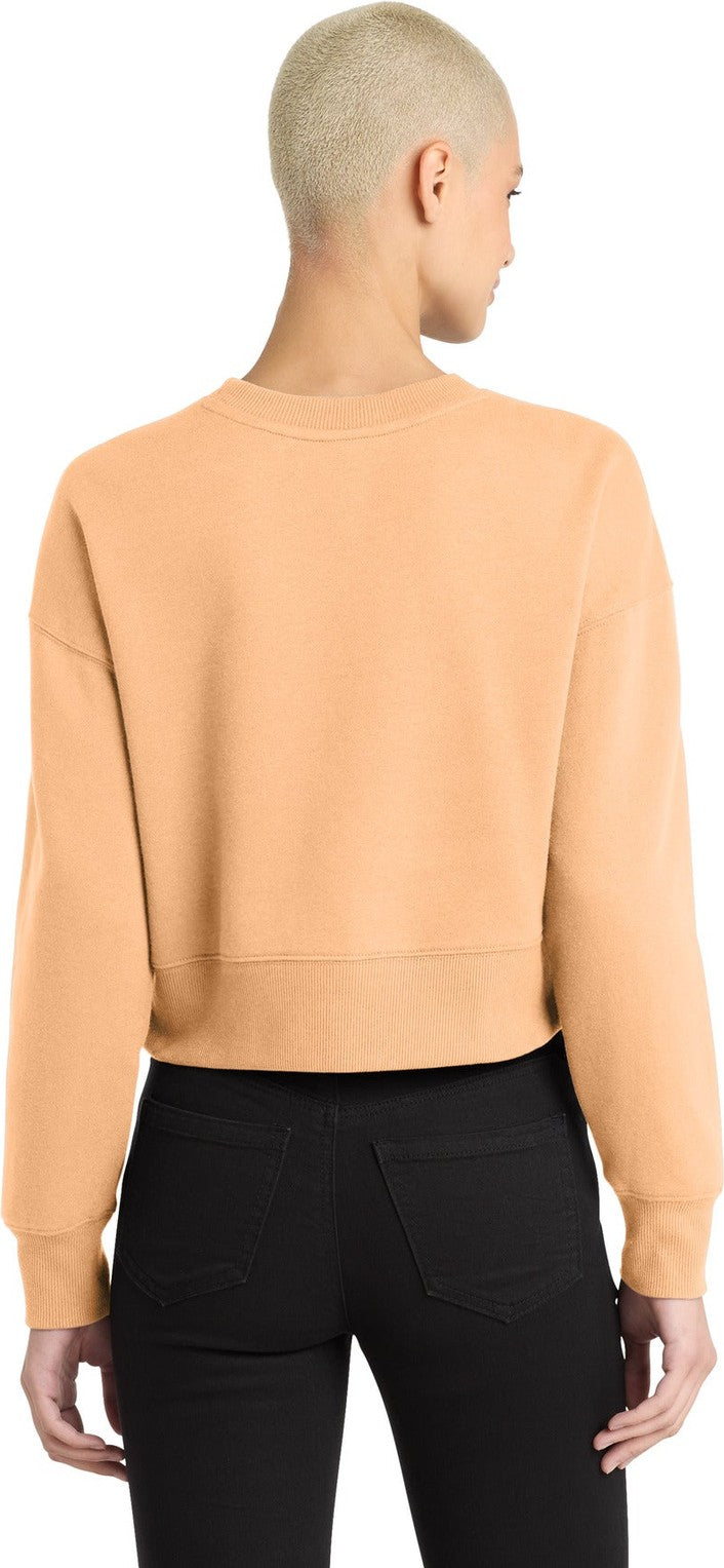 Apricot District Women's Perfect Weight Fleece Cropped Crew DT1105