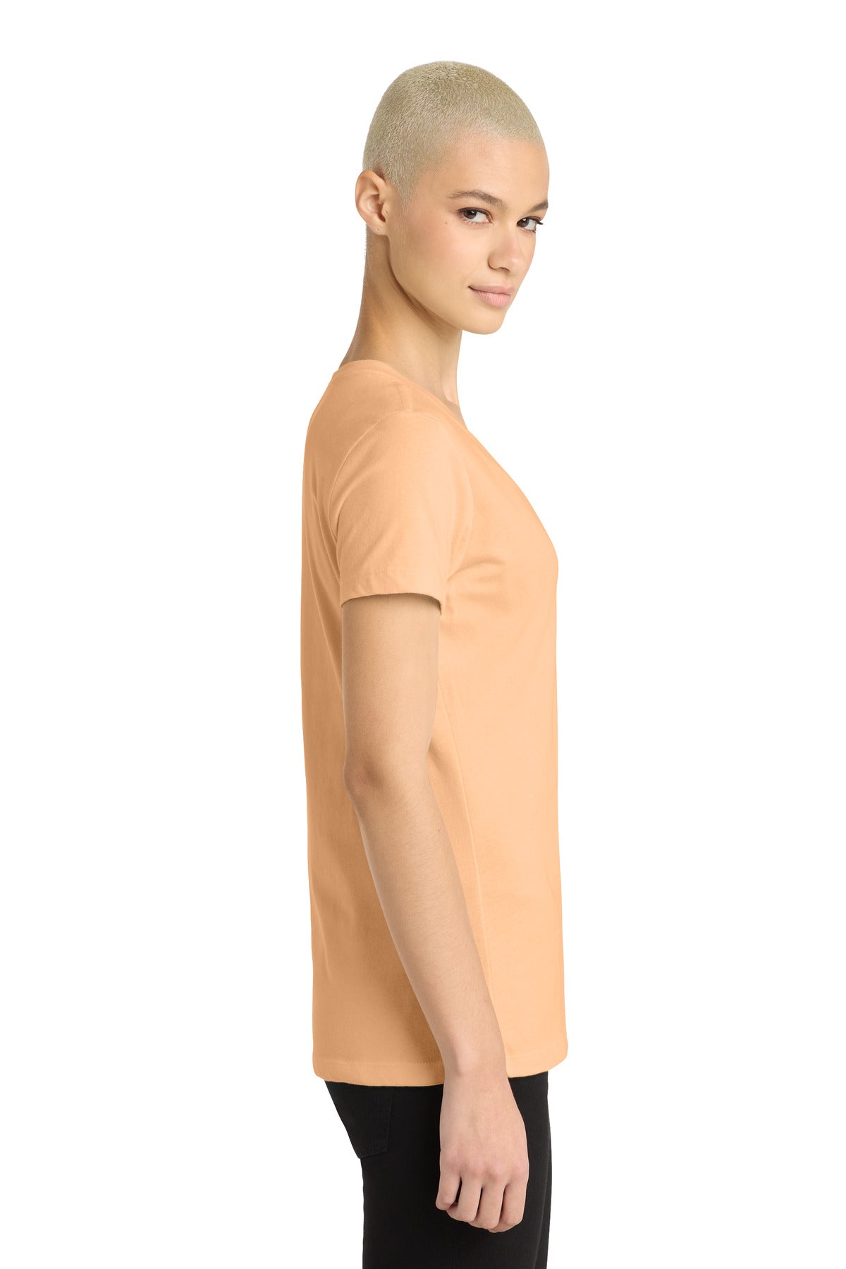 Apricot District - Women's Perfect Weight V-Neck Tee. DM1170L