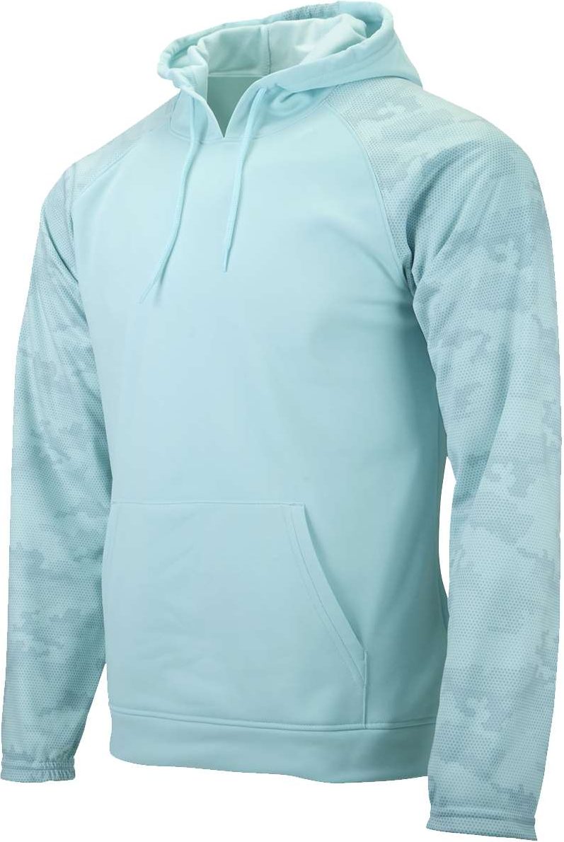Aqua Blue Tahoe Camo Fleece Hooded Sweatshirt - 306