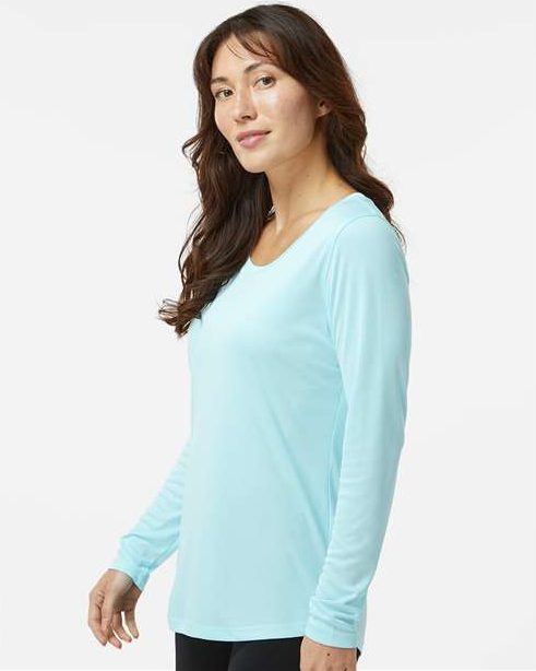 Aqua Blue Women's Long Islander Performance Long Sleeve T-Shirt - 214