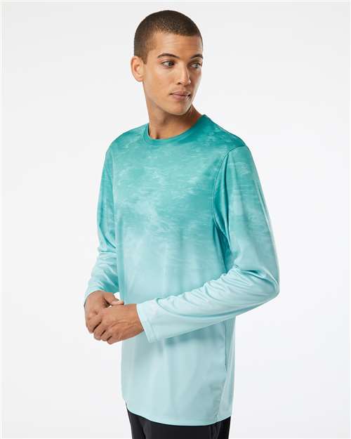 Aqua Fade Montauk Oceanic Fade Performance Long Sleeve T-Shirt - 229