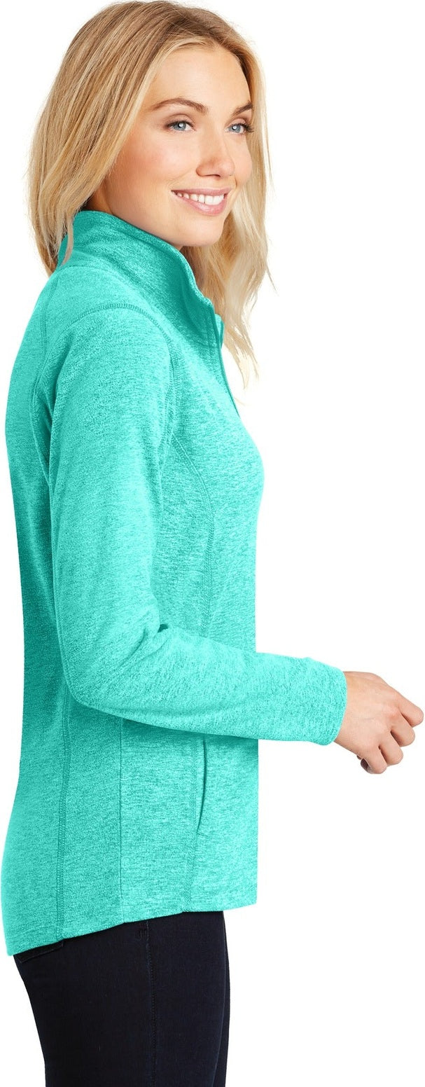 Aqua Green Hea Port Authority Women's Heather Microfleece Full-Zip Jacket. L235