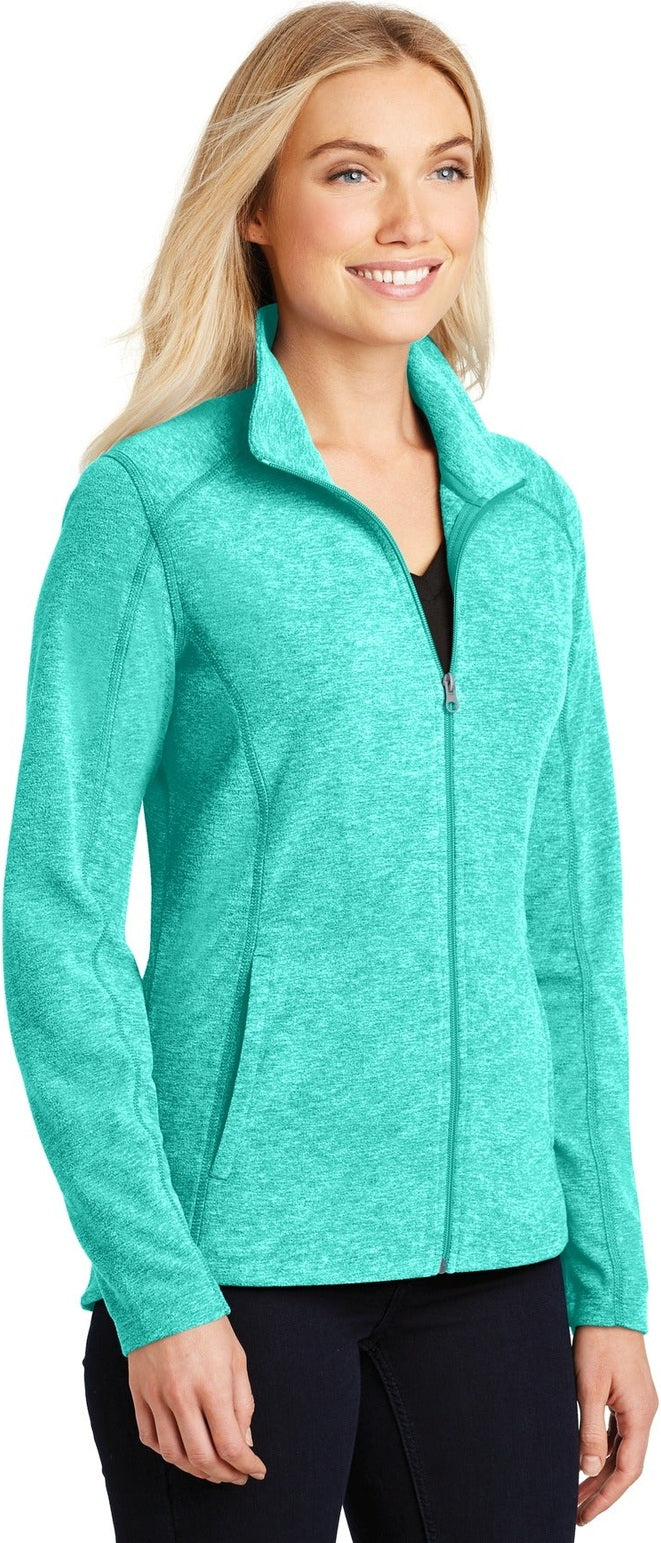 Aqua Green Hea Port Authority Women's Heather Microfleece Full-Zip Jacket. L235