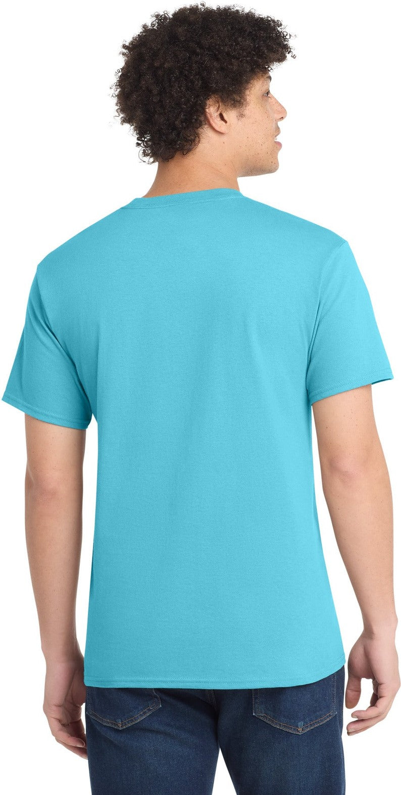 Aquatic Blue Port & Co Tall Core Cotton Tee PC54T