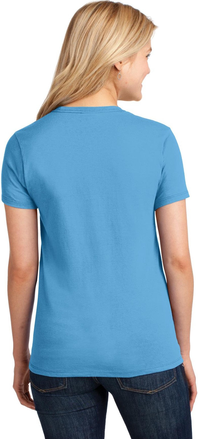 Aquatic Blue Port & Co Women's Core Cotton Tee. LPC54