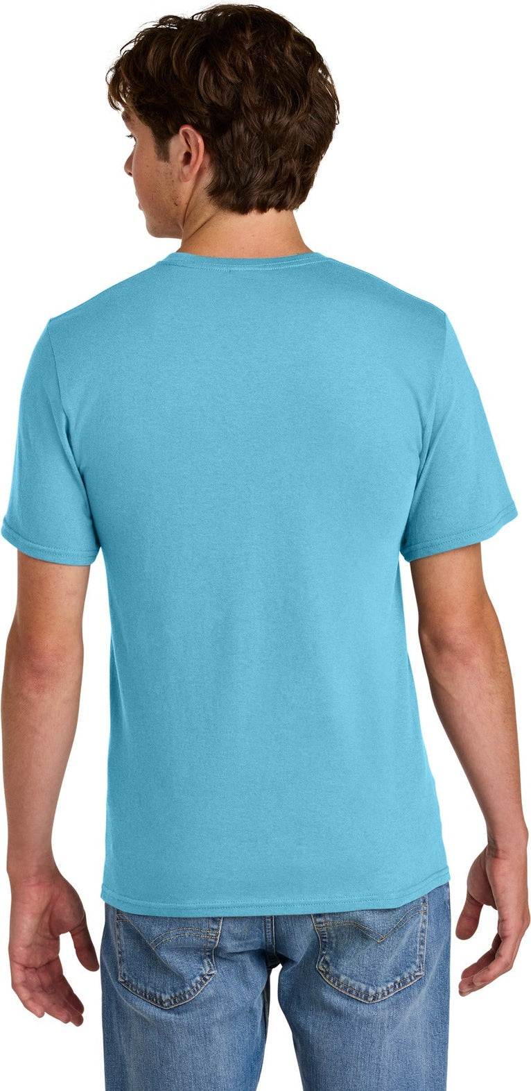 AquaticBl Port & Co Easy Cotton Tee PC43