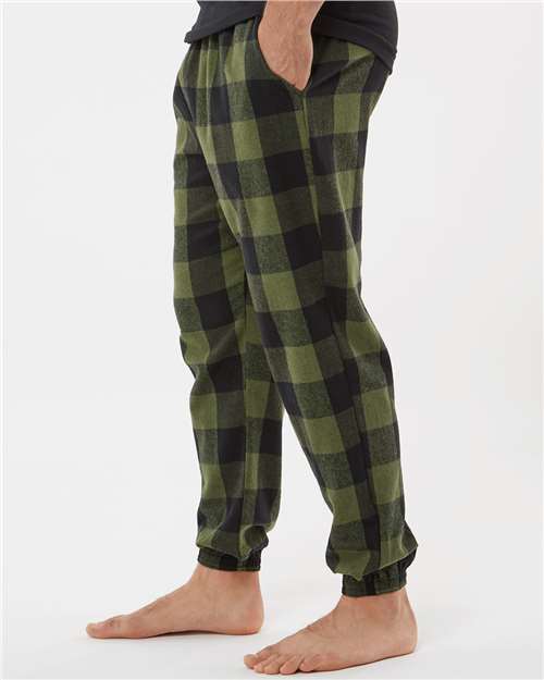 Army/ Black Flannel Joggers - 8810