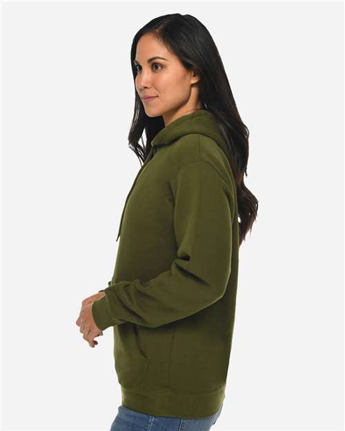 Rear View of Army Green Premium Pullover Hooded Sweatshirt - LS14001