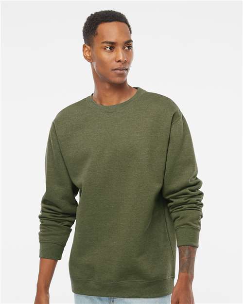 Army Heather Midweight Crewneck Sweatshirt - SS3000