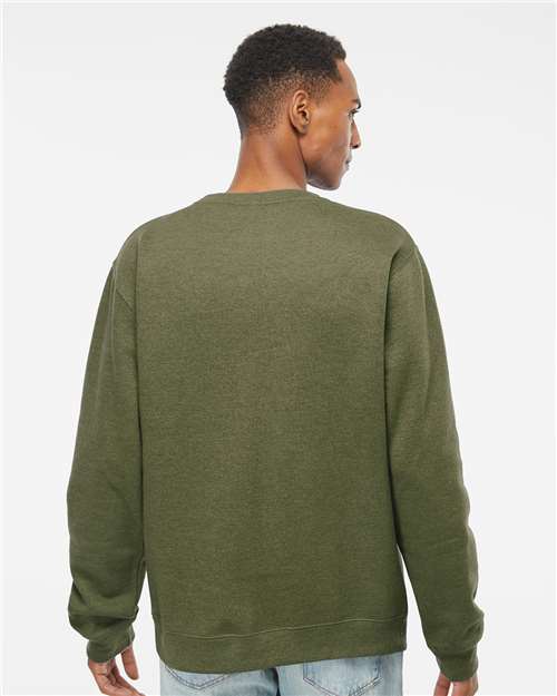 Army Heather Midweight Crewneck Sweatshirt - SS3000