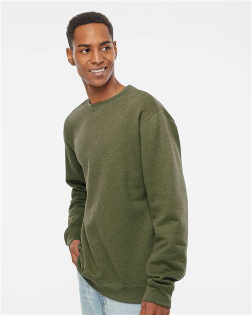 Army Heather Midweight Crewneck Sweatshirt - SS3000