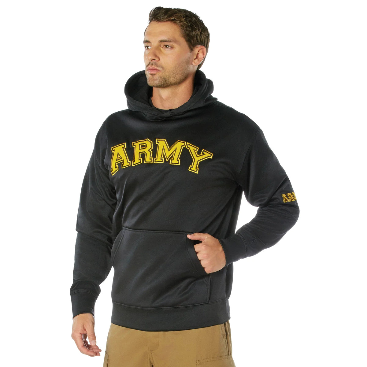 Army Pullover Hoodie - Black - s