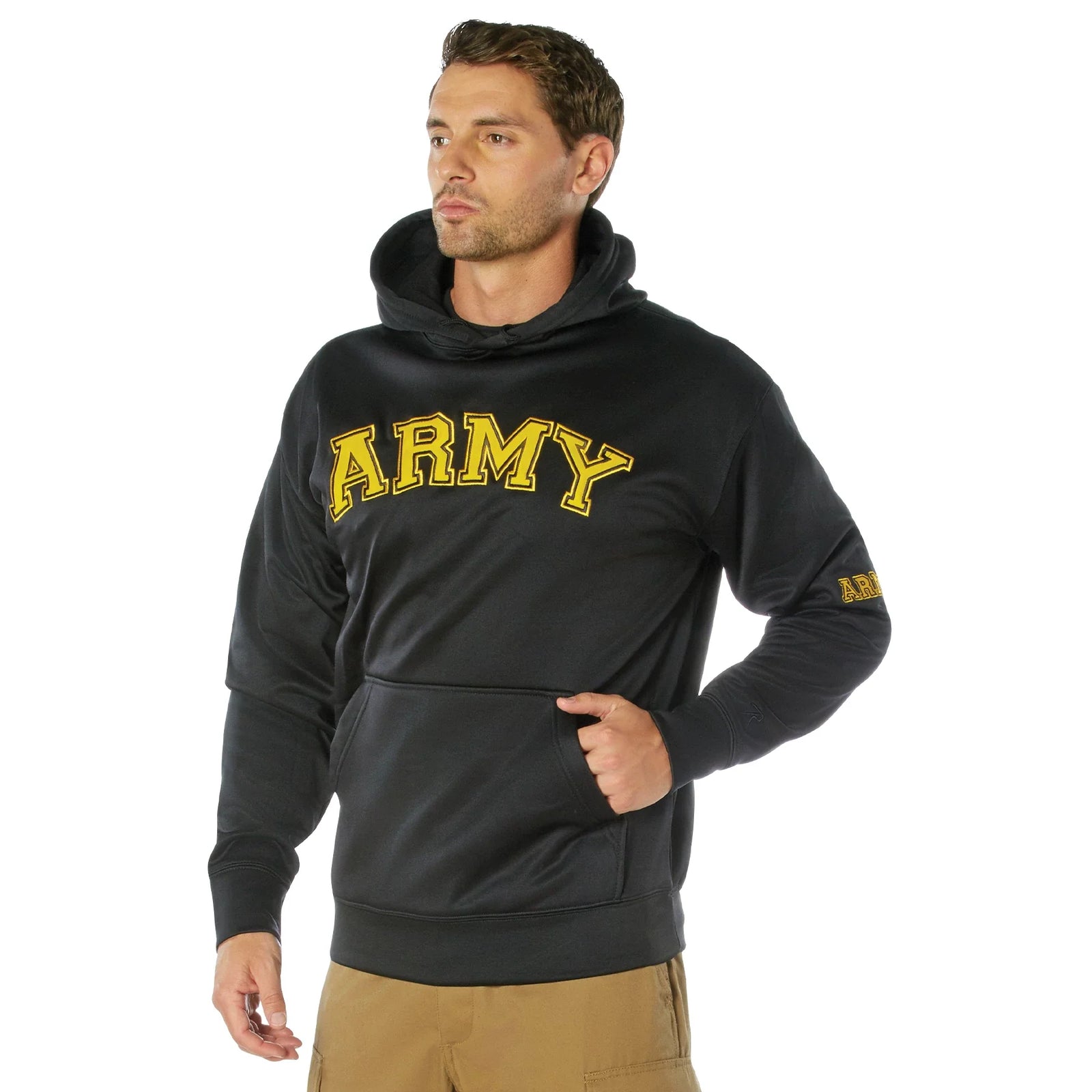 Army Pullover Hoodie - Black - s