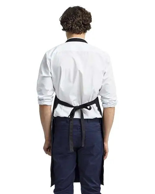 Artisan Collection by Reprime Rp102 Organic Cotton Bib Apron - Black - one Size Fits Most