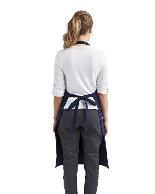 Artisan Collection by Reprime Rp102 Organic Cotton Bib Apron - Navy - one Size Fits Most