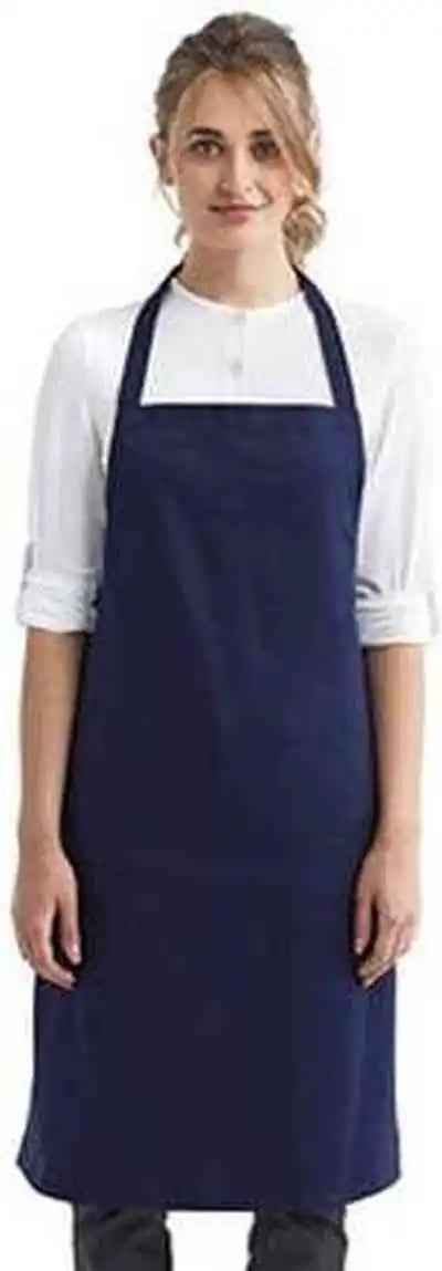 Artisan Collection by Reprime Rp102 Organic Cotton Bib Apron - Navy - one Size Fits Most