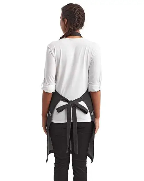 Artisan Collection by Reprime Rp122 ?Regenerate’ Recycled Bib Apron - Black Denim - one Size Fits Most