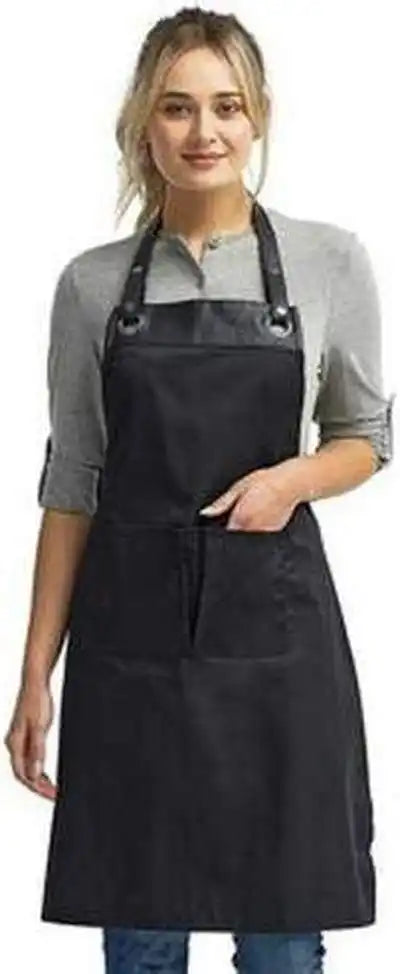 Artisan Collection by Reprime Rp123 Espresso Bib Apron - Black - one Size Fits Most