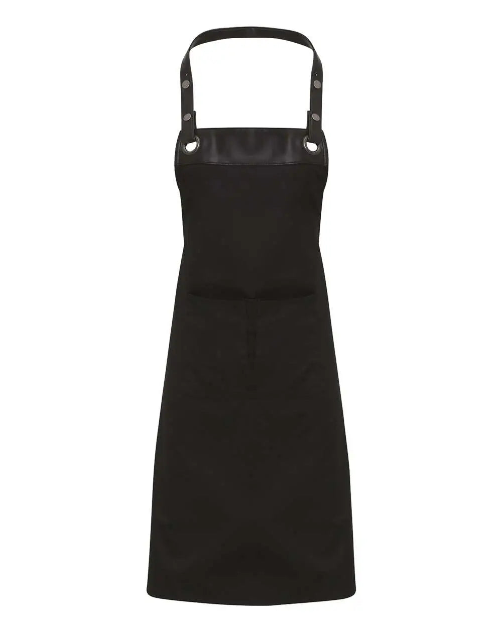 Artisan Collection by Reprime Rp123 Espresso Bib Apron with Pocket - Black - one Size Fits Most