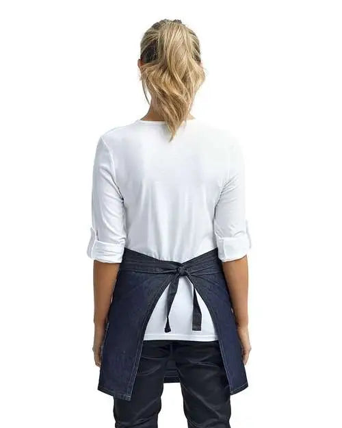 Artisan Collection by Reprime Rp125 Four-pocket Jeans Stitch Denim Waist Apron - Indigo - Navy / one Size Fits Most