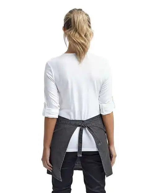 Artisan Collection by Reprime Rp125 Four-pocket Jeans Stitch Denim Waist Apron - Black - Osfa
