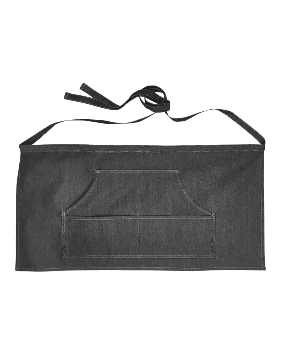 Artisan Collection by Reprime Rp125 Four-pocket Jeans Stitch Denim Waist Apron - Black - Osfa