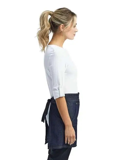 Artisan Collection by Reprime Rp125 Four-pocket Jeans Stitch Denim Waist Apron - Indigo - Navy / one Size Fits Most