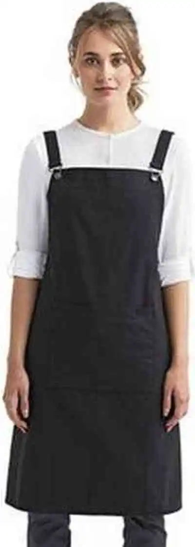 Artisan Collection by Reprime Rp129 Cross Back Barista Apron - Black - one Size Fits Most