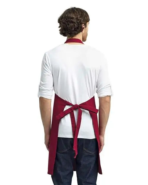 Artisan Collection by Reprime Rp130 Calibre Heavy Canvas Bib Apron - Burgundy - Maroon / one Size Fits Most