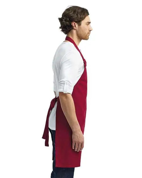 Artisan Collection by Reprime Rp130 Calibre Heavy Canvas Bib Apron - Burgundy - Maroon / one Size Fits Most