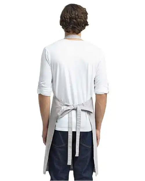Artisan Collection by Reprime Rp130 Calibre Heavy Canvas Bib Apron - Silver - Osfa