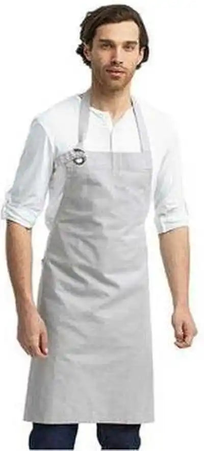Artisan Collection by Reprime Rp130 Unisex Calibre Heavy Cotton Canvas Bib Apron - Silver - Gray / one Size Fits Most