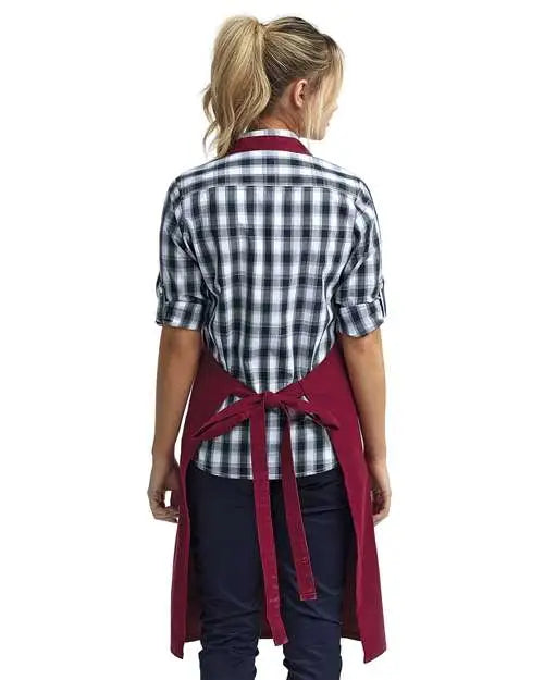 Artisan Collection by Reprime Rp137 Calibre Heavy Canvas Apron with Pocket - Burgundy - Maroon / one Size Fits Most