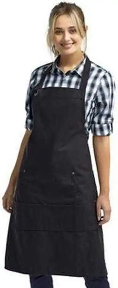 Artisan Collection by Reprime Rp137 ?Calibre’ Heavy Cotton Canvas Pocket Apron - Black - one Size Fits Most