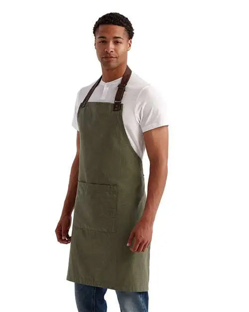 Artisan Collection by Reprime Rp144 Annex Oxford Apron with Pocket - Moss - one Size Fits Most