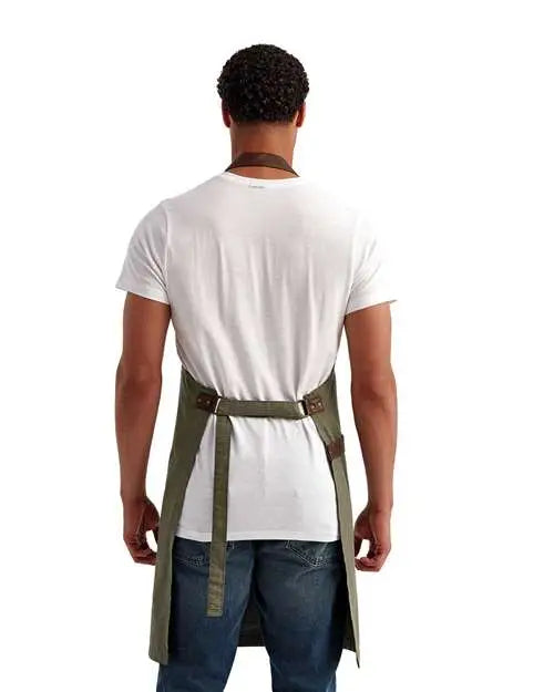 Artisan Collection by Reprime Rp144 Annex Oxford Apron with Pocket - Moss - one Size Fits Most