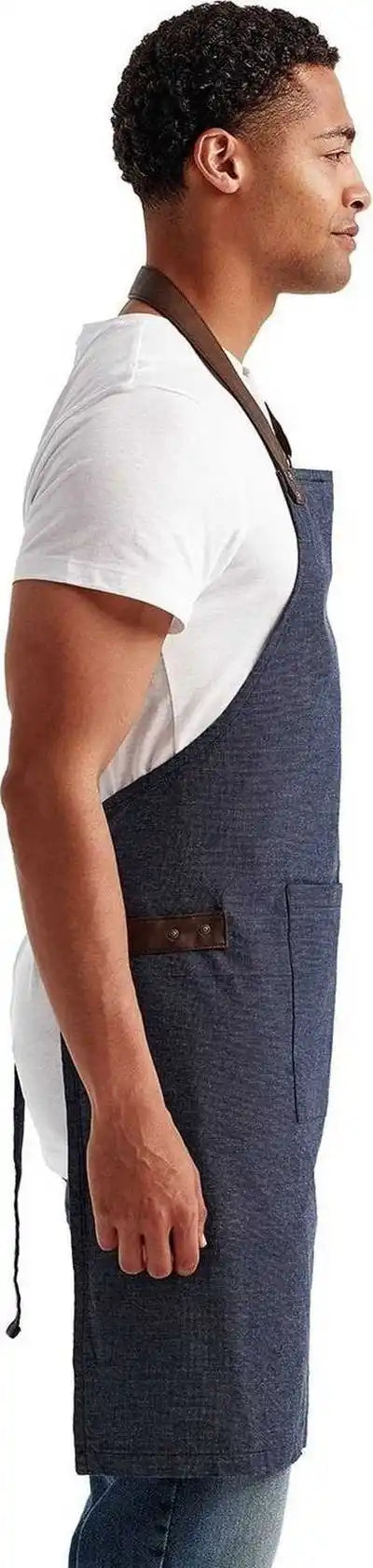 Artisan Collection by Reprime Rp144 Unisex Annex Oxford Apron - Navy - one Size Fits Most