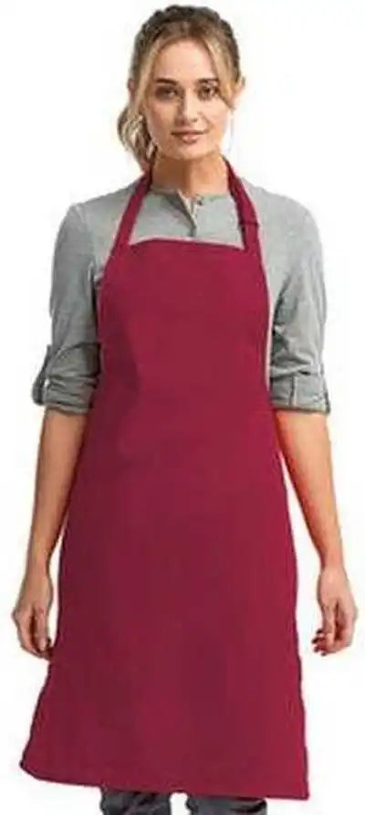 Artisan Collection by Reprime Rp150 ?Colours’ Sustainable Bib Apron - Burgundy - Maroon / one Size Fits Most