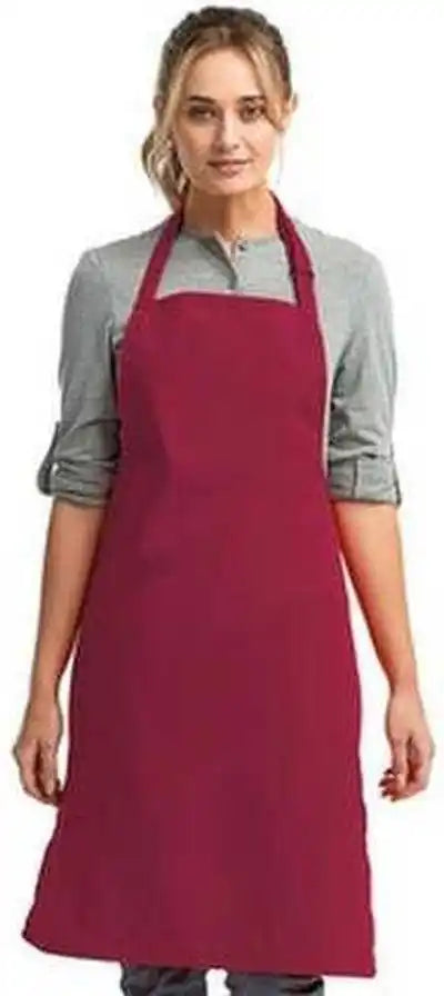 Artisan Collection by Reprime Rp150 ?Colours’ Sustainable Bib Apron - Burgundy - Maroon / one Size Fits Most